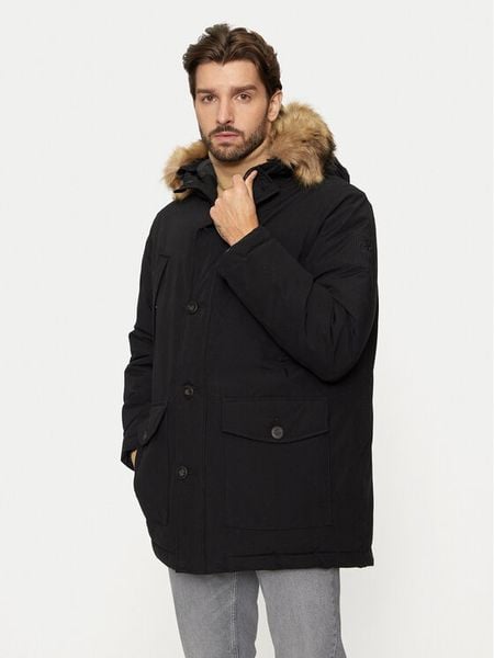Timberland Parka Scar Ridge TB0A22W2 Czarny Regular Fit. Czarne parki męskie Timberland, m, bez wzorów, z bawełny, bez kołnierzyka, bez kaptura. Za 1,009.00 zł.