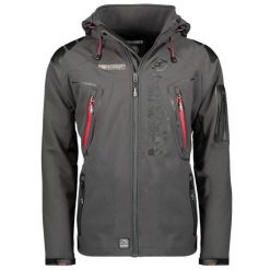 Kurtka softshell męska Geographical Norway Techno DB MEN 056 (WU4563H/GN-DARK. Szare kurtki sportowe męskie Geographical Norway, m, bez wzorów, z softshellu, bez kaptura, trekkingowe. Za 269.00 zł.