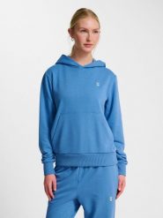 Bluza damska z kapturem Hummel Pulse. Niebieskie bluzy damskie Hummel, xs, bez wzorów, z bawełny, eleganckie, bez ramiączek, z kapturem. Za 169.25 zł.