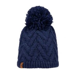BUFF GORRO HAT CARYN - dzianinowa czapka zimowa azul denim. Niebieskie czapki damskie Buff, na zimę, bez wzorów, z denimu. Za 163.25 zł.