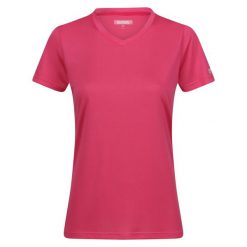 T-shirt Damski Jeden Kolor W Serek Fingal. Czerwone t-shirty damskie Regatta, m, bez wzorów, sportowe, bez kołnierzyka, bez ramiączek. Za 39.99 zł.