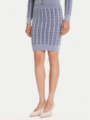 Guess Spódnica mini W5YD68 Z3OU0 Niebieski Regular Fit. Niebieskie spódnice damskie Guess, l, z aplikacjami, z bawełny, mini. Za 279.99 zł.