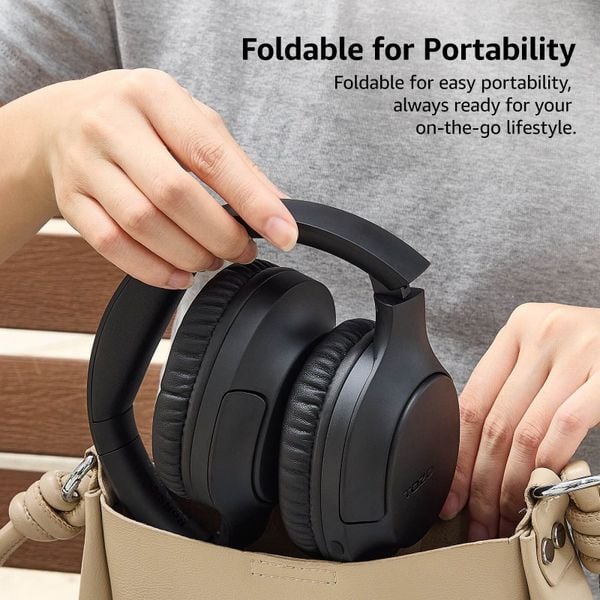 Tozo H100 Bluetooth Over-Ear Headphones Black. Czarne słuchawki bezprzewodowe TOZO. Za 159.96 zł.