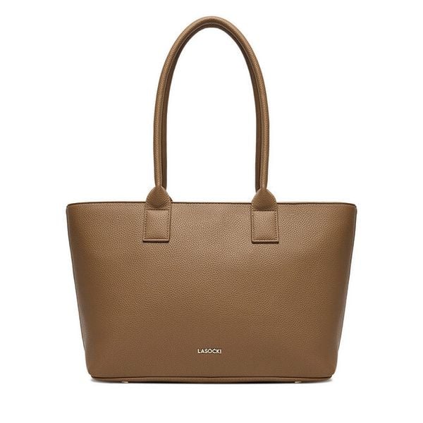 Torebka Lasocki. Brązowe shopperki damskie Lasocki, bez wzorów, bez dodatków. Za 189.99 zł.
