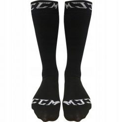 Skarpety hokejowe dla dorosłych CCM Hockey Socks Basic Black. Czarne skarpetki damskie CCM, bez wzorów. Za 59.99 zł.