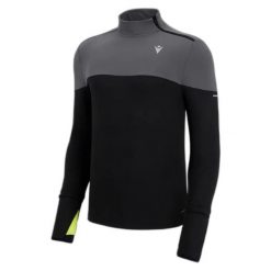 Sweter 1/4 zip Macron Run Fcc Barney. Czarne swetry męskie Macron, s, bez wzorów, z materiału, eleganckie, bez kołnierzyka, bez ramiączek. Za 311.50 zł.