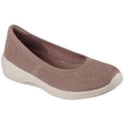 Mieszkania Skechers Arya - Fancy You, Kobiety. Brązowe obuwie sportowe damskie Skechers, bez wzorów, bez zapięcia. W wyprzedaży za 290.00 zł.