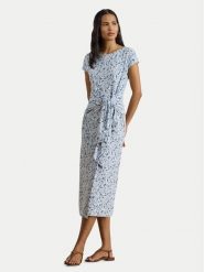 LAUREN RALPH LAUREN Sukienka codzienna 200P09120001 Niebieski jasny Slim Fit. Niebieskie sukienki damskie Lauren Ralph Lauren, na co dzień, s, bez wzorów, z bawełny, bez kołnierzyka, bez ramiączek, proste. Za 989.99 zł.