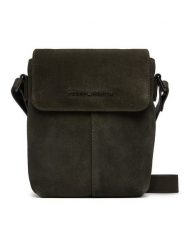 Tommy Hilfiger Saszetka Metal Logo Suede Crossbody Bag AM0AM14262 Zielony. Zielone torby na ramię męskie Tommy Hilfiger, ze skóry. Za 799.99 zł.