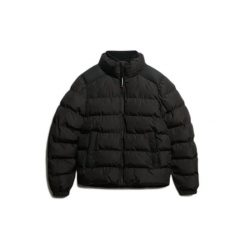 Kurtka puchowa Superdry. Czarne kurtki męskie Superdry, na zimę, m, bez wzorów, z puchu, bez kaptura. Za 395.50 zł.