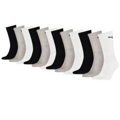 Skarpety sportowe Puma – 12 par – czarno-biało-szare. Czarne skarpetki damskie Puma, bez wzorów, z bawełny. W wyprzedaży za 216.78 zł.