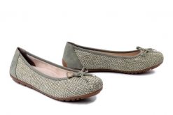 RIEKER 43850-52 green combination, baleriny damskie. Zielone balerinki damskie Rieker, na lato, bez wzorów, bez obcasa, bez zapięcia. Za 289.90 zł.