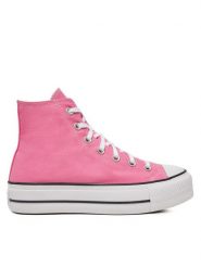 Converse Trampki Chuck Taylor All Star Lift Platform HI A08216C Różowy. Czerwone trampki i tenisówki damskie Converse, bez wzorów, z materiału, bez zapięcia. Za 249.99 zł.