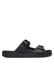 Calvin Klein Klapki Ergon Eva Double Bar Sandal HM0HM02116 Czarny. Czarne klapki męskie Calvin Klein, bez wzorów, z syntetyku, bez zapięcia. Za 249.99 zł.