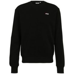 Bluza męska Fila Leverano Regular Crew Sweat. Czarne bluzy męskie Fila, m, bez wzorów, z dresówki, casualowe, bez ramiączek, bez kaptura. Za 163.00 zł.