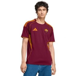 Koszulka męska adidas AS Roma 25/26 Home bordowa JP4184. Czerwone koszulki sportowe męskie Adidas, m, bez wzorów, bez ramiączek, do piłki nożnej. Za 379.00 zł.