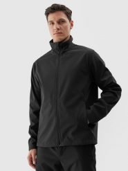 4F Kurtka softshell wiatroodporna membrana 5000 męska - czarna XXL. Czarne kurtki męskie 4F, na zimę, m, bez wzorów, z dzianiny, bez kaptura, wspinaczkowe, windstopper. W wyprzedaży za 139.99 zł.