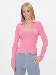 ONLY Sweter Minna 15309345 Różowy Regular Fit. Czerwone swetry nierozpinane damskie ONLY, xl, bez wzorów, z syntetyku, bez kołnierzyka, bez ramiączek. W wyprzedaży za 69.99 zł.