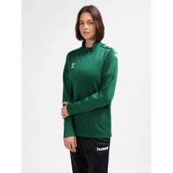 Damska bluza dresowa Hummel Core Xk. Zielone bluzy damskie Hummel, bez wzorów, z dresówki, sportowe, bez ramiączek, bez kaptura. W wyprzedaży za 174.00 zł.
