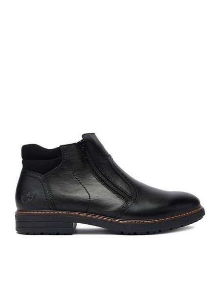 Rieker Botki CEO-33151-00 Czarny. Czarne botki męskie Rieker, bez wzorów, ze skóry, bez obcasa, bez zapięcia. Za 439.99 zł.