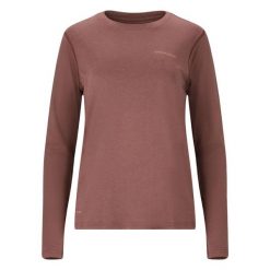 Koszulka do biegania damska Endurance Maje Melange L/S. Brązowe bluzki damskie Endurance, l, bez wzorów, sportowe, bez kołnierzyka, bez ramiączek. Za 119.99 zł.