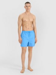 4F Spodenki plażowe boardshorty męskie - niebieskie XXL. Niebieskie szorty męskie 4F, bez wzorów, z syntetyku, wakacyjne. Za 99.99 zł.