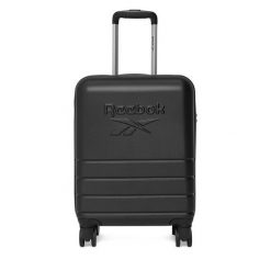 Walizka kabinowa Reebok. Czarne walizki męskie Reebok, bez wzorów. Za 259.99 zł.