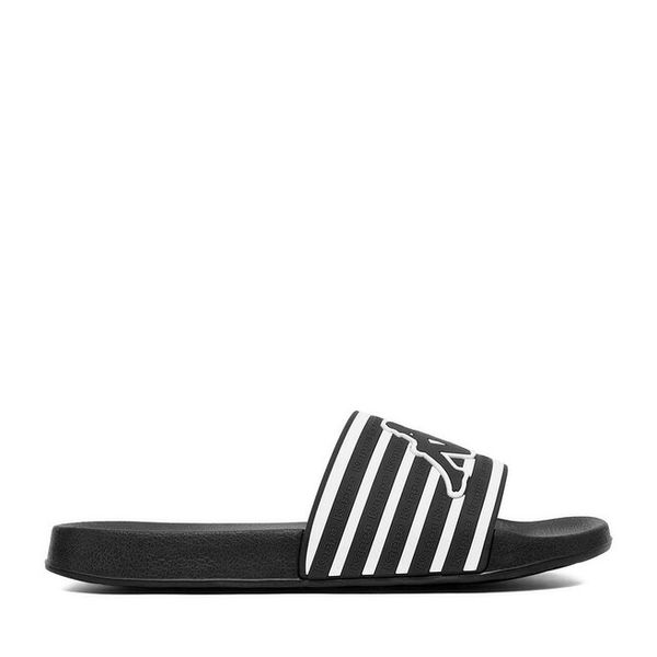 Klapki Kappa. Czarne klapki męskie Kappa, bez wzorów, bez zapięcia. Za 69.99 zł.