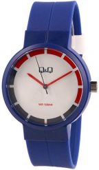 Zegarek męski QQ VS14-811 niebieski. Niebieskie zegarki męskie Q&Q, bez wzorów. Za 86.00 zł.