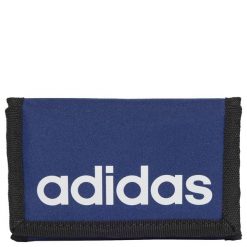 Adidas Lineaire składany portfel, 13 x 25,5 cm. Niebieskie portfele męskie Adidas, bez wzorów, z materiału. Za 42.99 zł.