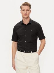Tommy Hilfiger Koszula Core MW0MW34626 Czarny Slim Fit. Czarne koszule męskie Tommy Hilfiger, m, bez wzorów, z bawełny, bez kołnierzyka, bez ramiączek. Za 219.99 zł.