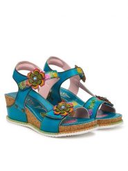 Laura Vita Sandały Bonito 36 Kolorowy. Sandały damskie Laura Vita, bez wzorów, ze skóry, bez obcasa, na koturnie, bez zapięcia. Za 459.99 zł.