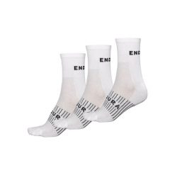 Skarpety do biegania Endura Coolmax® (x3). Białe skarpetki damskie ENDURA, bez wzorów. Za 84.00 zł.