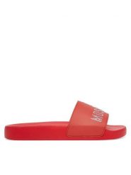 LOVE MOSCHINO Klapki JA28122G0MI13500 Czerwony. Czerwone klapki damskie Love Moschino, bez wzorów, z tworzywa sztucznego, bez obcasa, bez zapięcia. Za 519.99 zł.