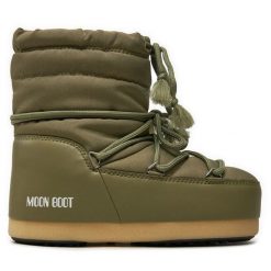 Śniegowce Moon Boot. Brązowe śniegowce damskie Moon Boot, z nylonu, bez zapięcia. Za 679.99 zł.