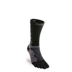 Skarpety do biegania Injinji Ultra Run Crew. Czarne skarpetki damskie Injinji, bez wzorów. Za 83.99 zł.