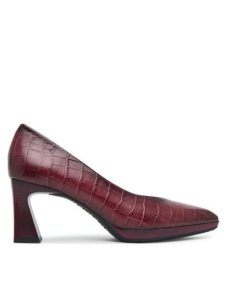 Hispanitas Półbuty HI254245 Bordowy. Czerwone półbuty damskie Hispanitas, bez wzorów, ze skóry, bez obcasa, na obcasie, bez zapięcia. Za 569.99 zł.