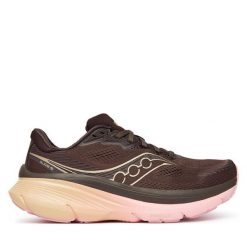 Buty do biegania Saucony. Brązowe obuwie sportowe damskie Saucony, bez wzorów, bez zapięcia, do biegania. Za 699.99 zł.