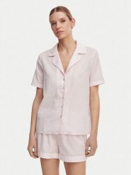 Guess Piżama O6GX00 WN011 Różowy jasny Regular Fit. Czerwone piżamy damskie Guess, z aplikacjami, z bawełny, bez ramiączek. Za 394.99 zł.