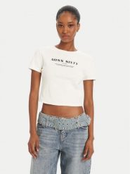 Miss Sixty T-Shirt 6L1SJ4300000 Biały Slim Fit. Białe t-shirty damskie Miss Sixty, l, bez wzorów, z bawełny, bez kołnierzyka, bez ramiączek. Za 159.99 zł.