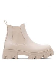 DeeZee Botki H12901-6 Beżowy. Brązowe botki damskie DeeZee, bez wzorów, z materiału, bez obcasa, na płaskiej podeszwie, bez zapięcia. Za 119.99 zł.