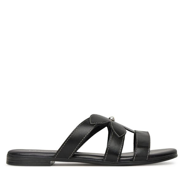 Klapki Lasocki. Czarne klapki damskie Lasocki, bez wzorów, bez obcasa, bez zapięcia. Za 129.99 zł.