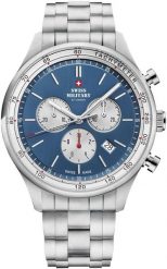 Zegarek Head Zegarek męski Swiss Military by Chrono SM34081.03 srebrny. Szare zegarki męskie Head, bez wzorów, srebrne. Za 1,890.00 zł.