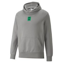 Bluza dresowa męska Puma X MINECRAFT. Szare bluzy męskie Puma, m, bez wzorów, z dresówki, bez ramiączek, bez kaptura. Za 331.99 zł.