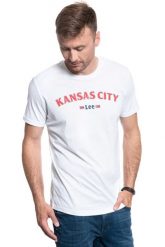LEE KANSAS TEE BRIGHT WHITE L63AFQLJ 112114957. Białe t-shirty męskie Lee, l, bez wzorów, bez kołnierzyka, bez ramiączek. Za 69.99 zł.