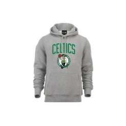 Bluza z kapturem Boston Celtics NBA. Szare bluzy męskie New Era, bez wzorów, sportowe, bez ramiączek, z kapturem. W wyprzedaży za 279.25 zł.