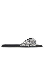JENNY Klapki R25SS01646 Czarny. Czarne klapki damskie Jenny, bez wzorów, z materiału, bez obcasa, bez zapięcia. Za 83.99 zł.