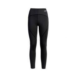 OLIMPIA Legginsy kompresyjne Slim – model taliowany z wycinanymi laserowo detala. Czarne legginsy damskie IZAS, bez wzorów, z materiału. Za 182.57 zł.