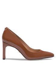 Nine West Czółenka 905901 Brązowy. Brązowe czółenka damskie Nine West, bez wzorów, z syntetyku, bez obcasa, bez zapięcia. Za 124.99 zł.