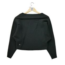 Damski czarny sweter. Czarne swetry nierozpinane damskie Ralph Lauren, l, bez wzorów, z materiału, eleganckie, bez kołnierzyka, bez ramiączek. Za 59.60 zł.